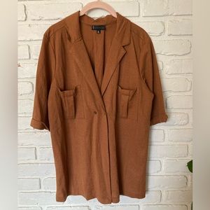 Bobeau Double‎ Button V Neck Pockets Boho Blouse Small